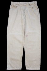 画像2: 90s USA製 Levi'sリーバイス 550 先染め カラーデニムパンツ カーキ W36 L30 (2)