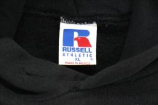 画像4: 90s メキシコ製 RUSSELLラッセル CSUN アップリケ スウェットパーカー 黒 XL★フーディー (4)