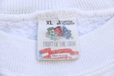 画像4: 80s USA製 KANSAS JAYHAWKS マスコット スウェット 白 XL (4)