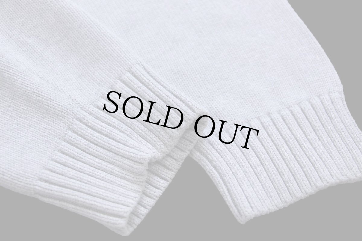 画像6: L.L.Bean VOLKSWAGENフォルクスワーゲン ロゴ刺繍 ハイネック ハーフジップ コットンニット セーター 杢ライトグレー XL-R (6)