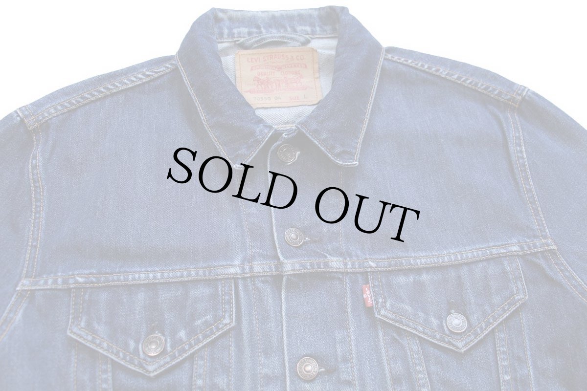 画像3: 00s トルコ製 Levi'sリーバイス 70550 デニムジャケット 4ポケット L★ユーロ (3)