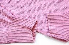 画像6: 80s USA製 L.L.Bean 無地 コットンニット セーター ピンク W-XL (6)