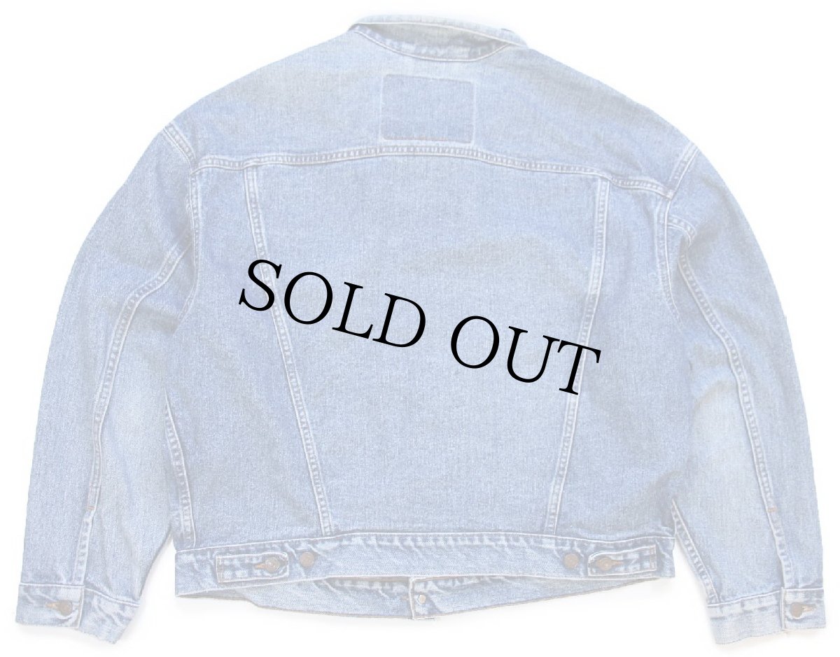 画像2: 90s メキシコ製 Levi'sリーバイス 70598 デカパッチ デニムジャケット 4ポケット XL (2)