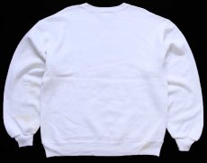 画像2: 90s USA製 RUSSELLラッセル FULMER FALCONS 前V スウェット 白 L (2)