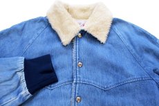 画像3: 80s カナダ製 WINNER ボアライナー デニム ランチコート M (3)