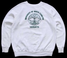 画像1: 80s Velva Sheen UNIVERSITY OF NORTH CAROLINA CHARLOTTE スウェット 白 (1)