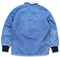 画像2: 80s カナダ製 WINNER ボアライナー デニム ランチコート M (2)