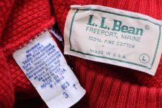 画像4: 80s USA製 L.L.Bean 無地 コットンニット セーター 赤 W-L (4)