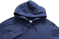 画像3: USA製 AMERICAN GIANT 無地 ダブルエルボー コットン スウェットパーカー 紺 XL★フーディー ブランク (3)