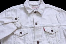 画像3: 90s Levi'sリーバイス 71165 カラーデニムジャケット 4ポケット 生成り M★ユーロ (3)
