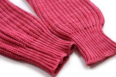 画像6: 80s USA製 L.L.Bean 無地 ローゲージ コットンニット セーター 薄赤 M (6)