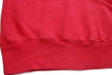 画像5: 90s USA製 Championチャンピオン NHL DETROIT RED WINGS ロゴ刺繍 前V スウェット 赤 XL (5)