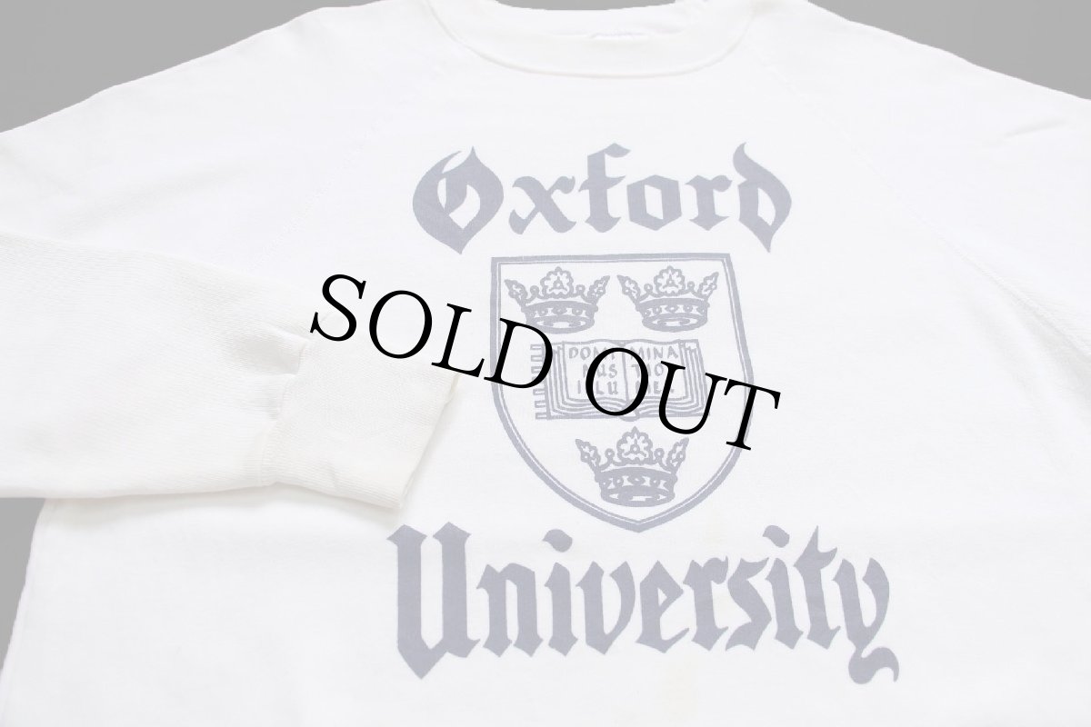 画像3: 80s 英国製 Oxford University ロゴ スウェット 白 L (3)