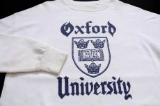 画像3: 80s 英国製 Oxford University ロゴ スウェット 白 L (3)