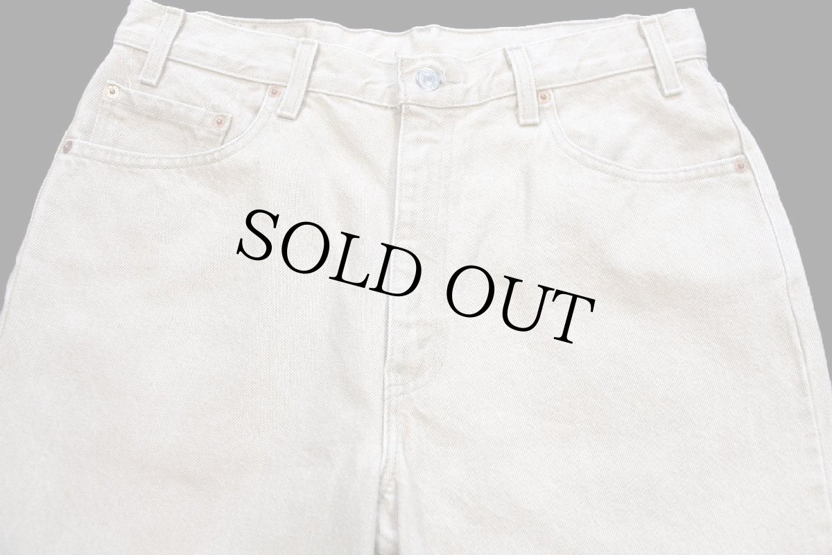 画像4: 90s USA製 Levi'sリーバイス 550 先染め カラーデニムパンツ カーキ W36 L30 (4)