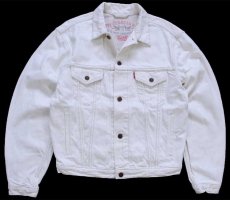 画像1: 90s Levi'sリーバイス 71165 カラーデニムジャケット 4ポケット 生成り M★ユーロ (1)