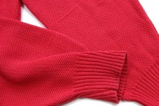 画像5: 80s USA製 L.L.Bean 無地 コットンニット セーター 赤 W-L (5)