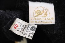 画像5: オーストリア製 JULIUS LANG 刺繍&アップリケ アート 鹿角ボタン チロリアン ボイルドウール ジャケット チャコールグレー 40 (5)