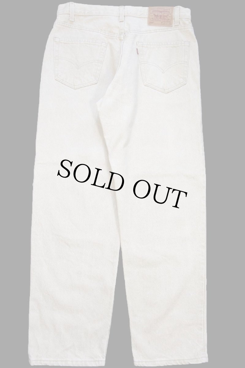 画像3: 90s USA製 Levi'sリーバイス 550 先染め カラーデニムパンツ カーキ W36 L30 (3)