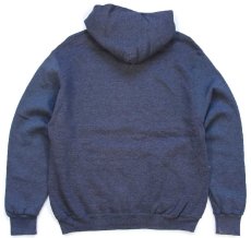 画像2: 90s メキシコ製 RUSSELLラッセル ツートン 切り替え スウェットパーカー 杢チャコールグレー M★フーディー ブランク (2)