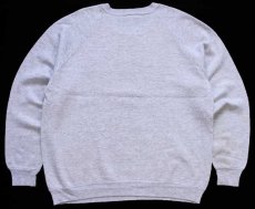 画像2: 90s USA製 BROOKLYN NEW YORK ひび割れプリント スウェット 杢ライトグレー XL★RUSSELLラッセル (2)