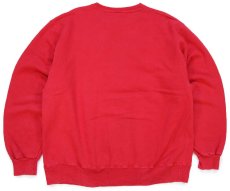 画像2: 90s USA製 Championチャンピオン NHL DETROIT RED WINGS ロゴ刺繍 前V スウェット 赤 XL (2)