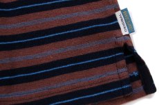 画像5: 90s USA製 Levi'sリーバイス ランダムボーダー ハーフジップ コットン カットソー L (5)