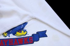 画像5: 80s USA製 KANSAS JAYHAWKS マスコット スウェット 白 XL (5)