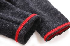 画像7: オーストリア製 JULIUS LANG 刺繍&アップリケ アート 鹿角ボタン チロリアン ボイルドウール ジャケット チャコールグレー 40 (7)