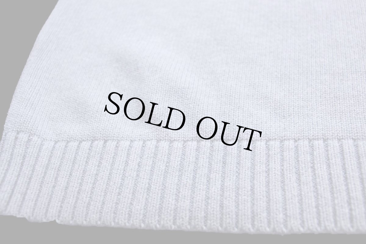 画像5: L.L.Bean VOLKSWAGENフォルクスワーゲン ロゴ刺繍 ハイネック ハーフジップ コットンニット セーター 杢ライトグレー XL-R (5)