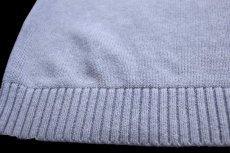 画像5: L.L.Bean VOLKSWAGENフォルクスワーゲン ロゴ刺繍 ハイネック ハーフジップ コットンニット セーター 杢ライトグレー XL-R (5)