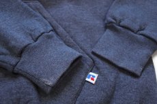 画像5: 90s メキシコ製 RUSSELLラッセル ツートン 切り替え スウェットパーカー 杢チャコールグレー M★フーディー ブランク (5)