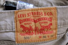 画像6: Levi'sリーバイス 505 ストレッチ カラーデニムパンツ ブラウンベージュ W36 L32★SDP4381 (6)