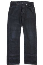 画像2: Levi'sリーバイス 501 後染め ブラック デニムパンツ W30 L30★SDP4394 (2)