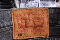 画像4: Levi'sリーバイス 505 C ストレッチ 先染め ブラック デニムパンツ W28★SDP4395 (4)