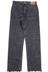 画像3: Levi'sリーバイス 501 カットオフ ブラック デニムパンツ W30★SDP4393 (3)