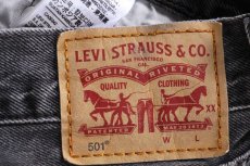 画像5: Levi'sリーバイス 501 カットオフ ブラック デニムパンツ W30★SDP4393 (5)
