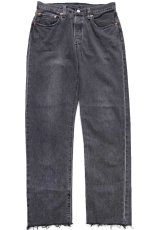 画像2: Levi'sリーバイス 501 カットオフ ブラック デニムパンツ W30★SDP4393 (2)