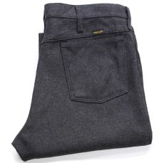 画像1: 00s メキシコ製 Wranglerラングラー 82HK ランチャードレスジーンズ ポリエステルパンツ ヘザーブラック W35★156 スタプレ (1)