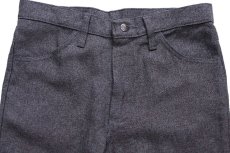 画像4: 00s メキシコ製 Wranglerラングラー 82HG ランチャードレスジーンズ フレア ポリエステルパンツ ヘザーグレー W31 L30★154 スタプレ (4)