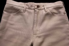 画像4: 00s メキシコ製 Wranglerラングラー 82KH ランチャードレスジーンズ フレア ポリエステルパンツ カーキ W34★159 スタプレ (4)