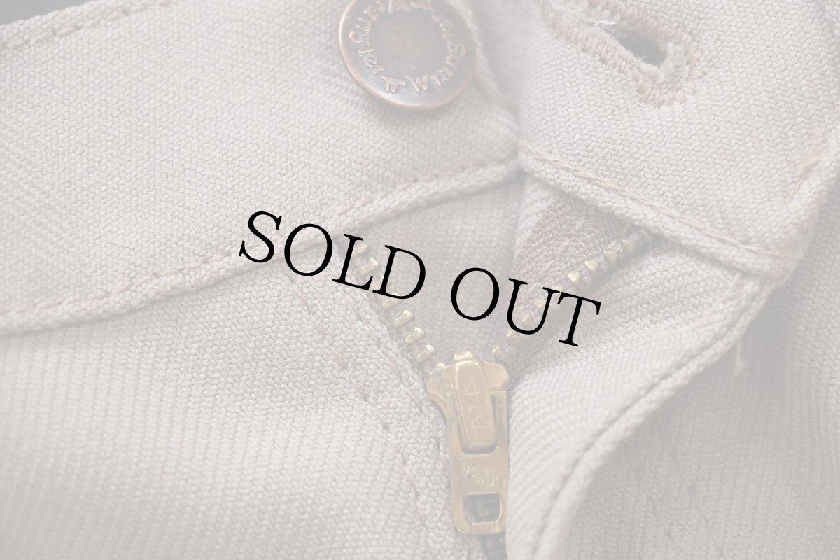 画像6: 80s USA製 Wranglerラングラー 82TN ランチャードレスジーンズ フレア ポリエステルパンツ タン W34 L34★157 スタプレ (6)