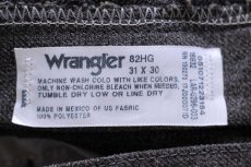 画像5: 00s メキシコ製 Wranglerラングラー 82HG ランチャードレスジーンズ フレア ポリエステルパンツ ヘザーグレー W31 L30★154 スタプレ (5)