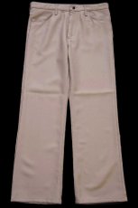 画像2: 00s メキシコ製 Wranglerラングラー 82KH ランチャードレスジーンズ フレア ポリエステルパンツ カーキ W36 L30★158 スタプレ (2)