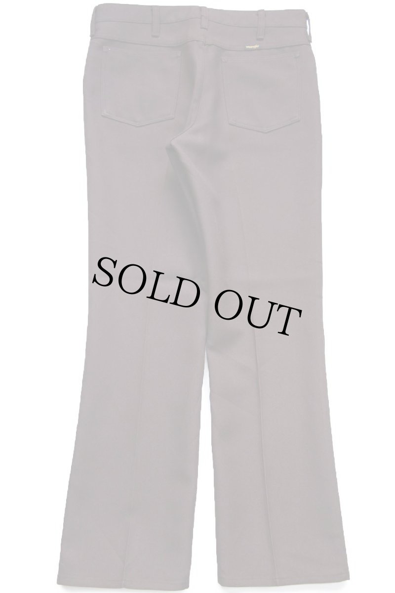 画像3: 80s USA製 Wranglerラングラー 82BN ランチャードレスジーンズ フレア ポリエステルパンツ ブラウン W34★162 スタプレ (3)