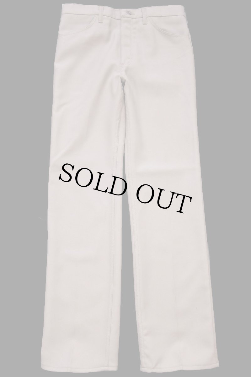 画像2: 80s USA製 Wranglerラングラー 82TN ランチャードレスジーンズ フレア ポリエステルパンツ タン W34 L34★157 スタプレ (2)