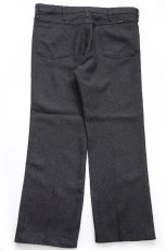 画像3: 00s メキシコ製 Wranglerラングラー 82HK ランチャードレスジーンズ ポリエステルパンツ ヘザーブラック W35★156 スタプレ (3)