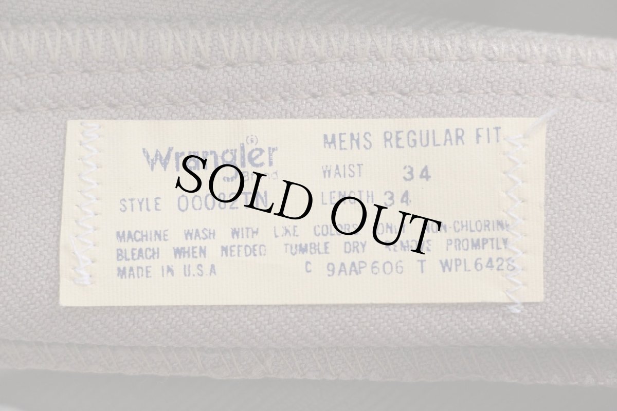 画像5: 80s USA製 Wranglerラングラー 82TN ランチャードレスジーンズ フレア ポリエステルパンツ タン W34 L34★157 スタプレ (5)