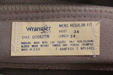 画像5: 80s USA製 Wranglerラングラー 82TN ランチャードレスジーンズ フレア ポリエステルパンツ タン W34 L34★157 スタプレ (5)