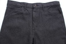 画像4: 00s メキシコ製 Wranglerラングラー 82HK ランチャードレスジーンズ ポリエステルパンツ ヘザーブラック W35★156 スタプレ (4)